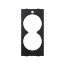 Cover for the mechanism of the double socket base with housing for light indicator graphite Simon Cima
