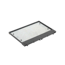 Couvercle rabattable pour boîte de sol ajustable ou trappe de visite pour 6 modules doubles, vue de face graphite Simon 500 Cima