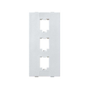 Flat voice and data plate without dust cover for 3 RJ45 compatibility with other manufacturers of 1 double element white Simon Cima