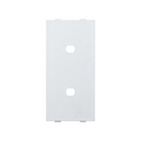 Flat voice and data plate without dust cover for 2 ST fiber optic adapter of 1 double element white Simon Cima