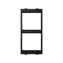 Adapter plate for 2 mechanisms Simon K45 with vertical clipping of 1 double element graphite Simon Cima