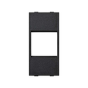 Adapter plate for 1 mechanism Simon K45 with vertical clipping of 1 double element graphite Simon Cima