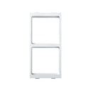 Adapter plate for 2 Simon 27 Play mechanisms of 1 double element white Simon Cima
