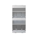 Inclined voice and data plate with dust cover for 2 RJ45 of 1 double element aluminum Simon Cima