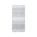 Inclined voice and data plate with dust cover for 2 RJ45 of 1 double element white Simon Cima