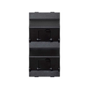 Inclined voice and data plate with dust cover for 2 RJ45 of 1 double element graphite Simon Cima