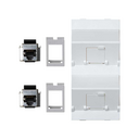 Inclined voice and data plate with dust cover and 2 RJ45 category 5e FTP of 1 double element white Simon Cima