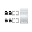 Inclined voice and data plate with dust cover and 4 RJ45 category 5e FTP of 1 double element white Simon Cima