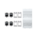 Inclined voice and data plate with dust cover and 4 RJ45 category 6 FTP of 1 double element white Simon Cima