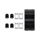 Inclined voice and data plate with dust cover and 4 RJ45 category 6 UTP of 1 double element graphite Simon Cima