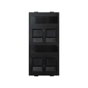 Flat voice and data plate with dust cover for 4 RJ45 of ADC Krone® HK Keystone Series 1 double element graphite Simon Cima