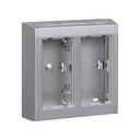 Surface wall box Cima Pro of 2 double elements aluminum Simon Cima Pro
