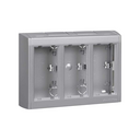 Surface wall box Cima Pro of 3 double elements aluminum Simon Cima Pro