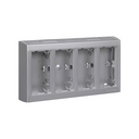 Surface wall box Cima Pro of 4 double elements aluminum Simon Cima Pro