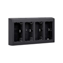 Surface wall box Cima Pro of 4 double elements graphite Simon Cima Pro