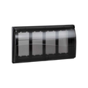 Frame with foldable cover for flush-mounted wall box Cima Pro for 4 double elements graphite Simon Cima