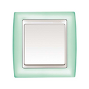 Light frame for 1 element combinable with switch, 2-way switch and push button white Simon 82