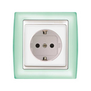 Light frame for 1 element combinable with socket outlets and switches for card white Simon 82
