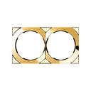 Frame square for 2 elements gold Simon 88