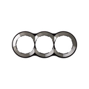 Frame round for 3 elements steel Simon 88
