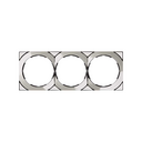 Frame square for 3 elements chrome Simon 88
