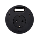 Kit Flash 90 schuko power socket with "retractable cover", USB Type C Dock including 2x HDMI+LAN+3x USB Type A, USB charger Type C 20W and grommet (cable outlet) black Simon 400