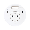 Kit Flash 90 french-belgian socket with "retractable cover", USB Type C Dock including 2x HDMI+LAN+3x USB Type A, USB charger Type C 20W and grommet (cable outlet) white Simon 400