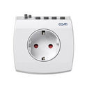 Programador digital semanal compacto de 16 A e 230 V/50 Hz em branco Coati