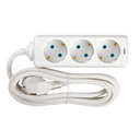 POWER STRIP 3 SCHUKO SOCKETS WITH 2M CABLE WHITE