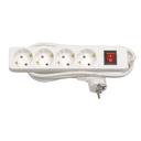 BASE MÚLTIPLE 4 TOMAS 16A 250V~ BLANCA CON INTERRUPTOR Y 3 METROS DE CABLE H05VV-F 3G1,5MM² Simon Brico