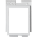 Module for 1 RJ45 3M Volition OCK® in angled voice and data plates