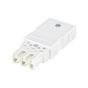 3-pole male quick-connect cable connector with white connection, Wago Winsta Midi type