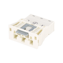 3-pole male flush-mount quick connector, white, Wago Winsta Midi type