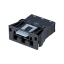 3-pole male flush-mount quick connector, black, Wago Winsta Midi type
