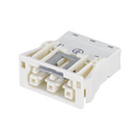 3-pole female flush-mount quick connector, white, Wago Winsta Midi type