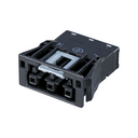 3-pole female flush-mount quick connector, black, Wago Winsta Midi type