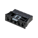 5-pole female flush-mount quick connector, black, Wago Winsta Midi type