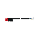 Female-free end connection cable 3P Wago Winsta type, RZ1-K cable 1.5 mm², 2 m, red connector