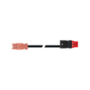 Female-male connection cable 3P compatible with Wieland GST18i - Wago Winsta type, H05VV-F cable 1.5 mm², 7 m, red connector