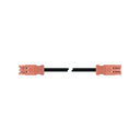 Female-male connection cable 3P compatible with Wieland GST18i type, H07RN-F cable 1.5 mm², 8 m, red connector