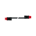 Female-male connection cable 3P Wago Winsta type, RZ1-K cable 2.5 mm², 4 m, red connector