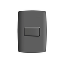 Conjunto de 1 interruptor simples 1 placa de 1 posto 4x2 com suporte 10 A 250 V~ grafite Simon 30