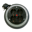 EXTENSIBLE DOMÉSTICO STYLE 4 METROS H05VV-F 3G1,5MM² 4 TOMAS 16A 250V GRIS CON REARME DE SEGURIDAD Simon Brico