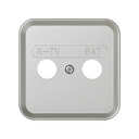 Plate for inductive R/TV/SAT sockets aluminium Simon 31
