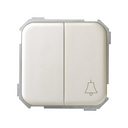 Set of 1 2-way switch 10AX 250V~ and 1 push button 10A 250V~ with fast terminal connection system champagne Simon 31