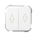 Set of 2 push buttons for blinds 10A 250V~ with latching system white Simon 31