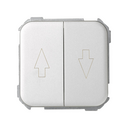 Set of 2 push buttons for blinds 10A 250V~ with latching system aluminium Simon 31