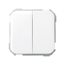 Set of 2 push buttons 10A 250V~ (2 inputs+2 outputs) mech.blinds without latching sys. with fast terminal connection white Simon 31