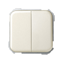 Set of 2 2-way switches 10AX 250V~ with fast terminal connection system champagne Simon 31