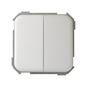 Set of 2 switches 10AX 250V~ with fast terminal connection system aluminium Simon 31